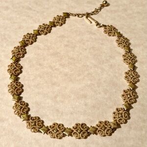Vintage 1950 Avon Gold Filigree Intricate Link Choker Necklace